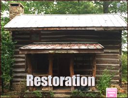 Historic Log Cabin Restoration  Minneapolis, North Carolina