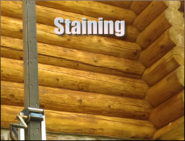  Minneapolis, North Carolina Log Home Staining
